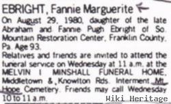 Fannie Marguerite Ebright