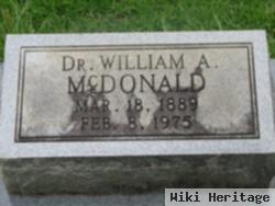 Dr William A Mcdonald