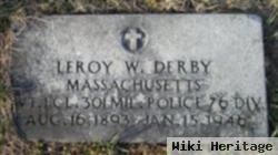 Pfc Leroy W Derby