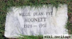 Willa Dean "willie" Pye Hodnett