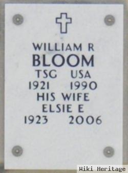 Sergeant William R Bloom