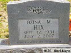 Ozina M Dean Hix