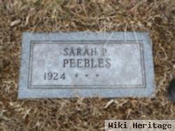 Sarah P Peebles