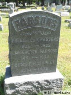 Frederick K Parsons