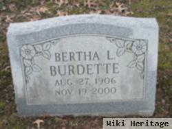 Bertha L Burdette