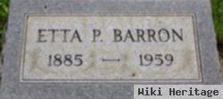 Etta P Barron