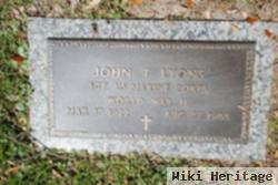 Sgt John Thomas Lyons