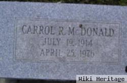 Carrol R Mcdonald