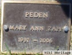 Mary Ann Zapp Peden