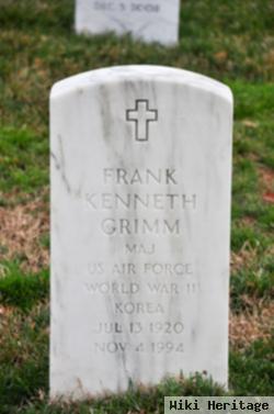 Maj Frank Kenneth Grimm