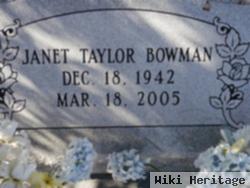 Janet Taylor Bowman