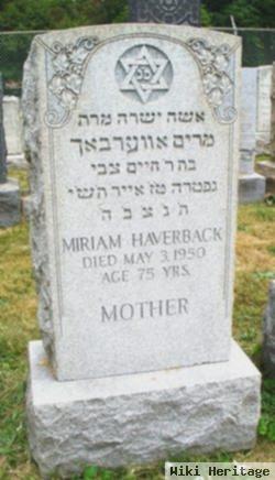 Miriam "minnie" Goldich Haverback