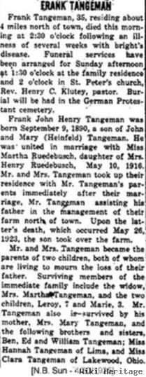 Franklin J.h. Tangeman