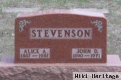 Alice A Stevenson