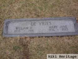 William H De Vries