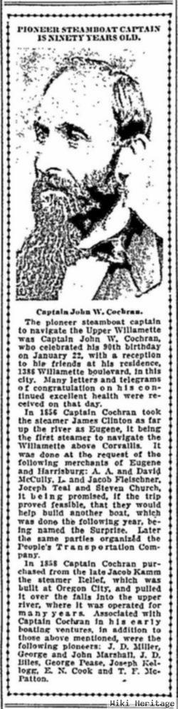 Capt John Wilson Cochran