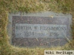 Bertha W. Fitzsimmons