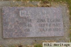 Hansine Bernhardine "zina" Hansen Carr