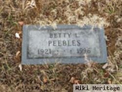 Betty L Peebles