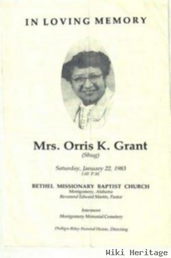 Orris "shug" Kirk Grant