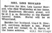 Lois Lorene Spiva Howard