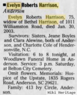 Evelyn "ebb" Roberts Harrison