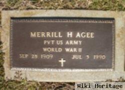 Pvt Merrill H Agee