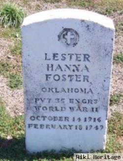 Pvt Lester Hanna Foster