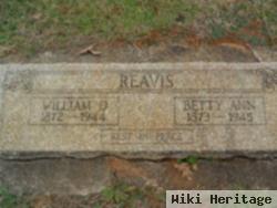 Elizabeth Ann "betty" Gregory Reavis