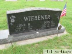 June H Weaver Wiebener