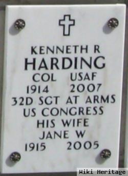 Col Kenneth R Harding, Sr