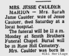 Sarah Jane Burroughs Caulder