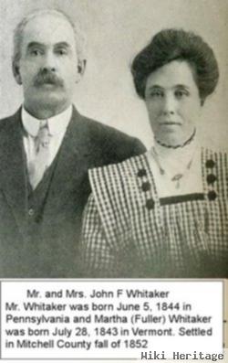 Martha J "mattie" Fuller Whitaker