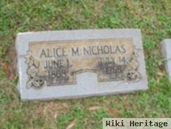 Alice M Nicholas