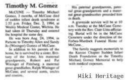 Timothy Michael Gomez