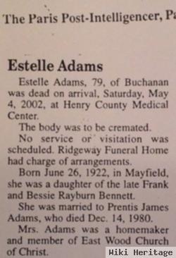 Estelle Bennett Adams