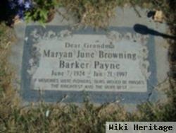 Maryan June Browning Barker Payne