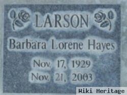 Barbara Lorene Hayes Larson