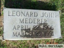 Leonard John Mederer