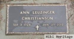Ann Cecile Leuzinger Christianson