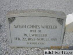 Sarah Jane Grimes Wheeler