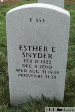 Esther E. Snyder