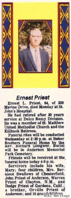 Ernest Leroy "roy" Priest