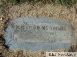 Dorothy Rhodes Foreman