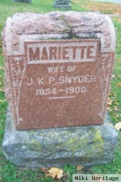 Marietta "mary" Snyder