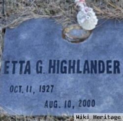 Etta Glendora Mcmaster Highlander