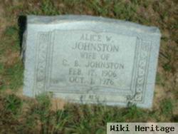 Alice W. Johnston