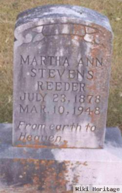 Martha Ann Stevens Reeder