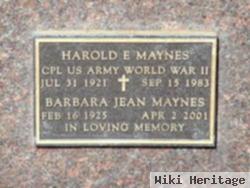 Harold E Maynes