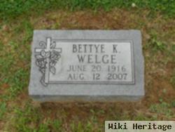Elizabeth K. "bettye" Welge